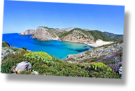 Foto panoramica spiaggia di cala domestica in sardegna