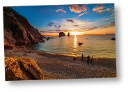 Spiaggia Iglesiente di Portu Banda al tramonto